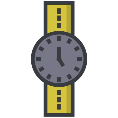 Beyaz arka plan üzerinde izole kol saati simgesi