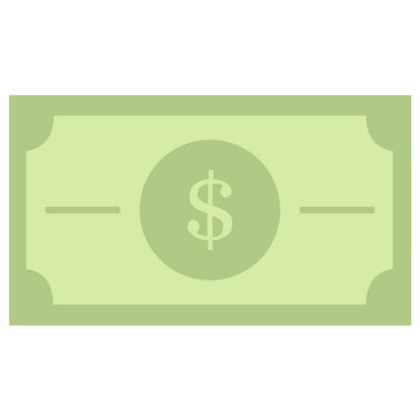 Dolar gagası çizimi beyaz arkaplanda izole edildi