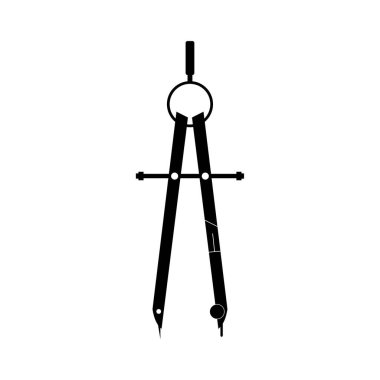 pusula simgesi. Beyaz arkaplanda izole edilmiş basit resimleme