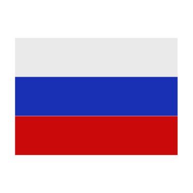 Rusya bayrağı simge vektör çizim