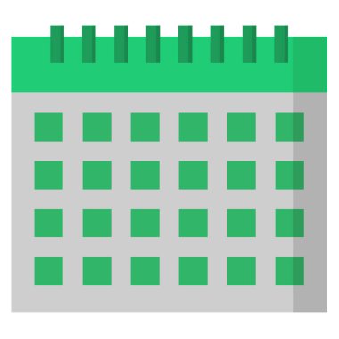 Takvim simgesi beyaz arkaplanda izole edildi