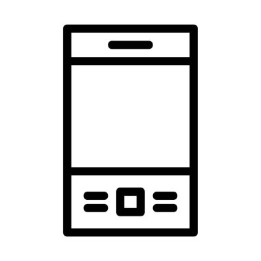 mobil vektör ince çizgi simgesi