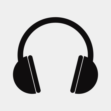 kulaklık simgesi vektörü beyaz arkaplanda izole edildi