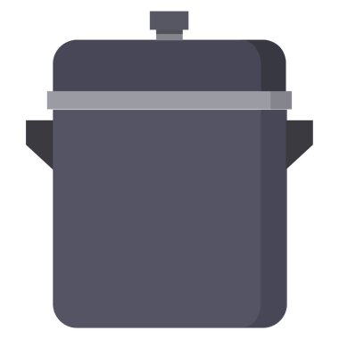 Mutfak çömleği simgesi beyaz arkaplanda izole edilmiş düz stil. 