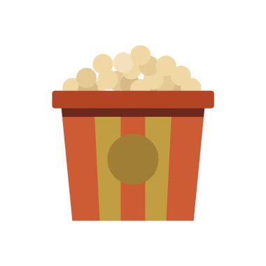 patlamış mısır vektör illüstrasyon izole beyaz arka plan üzerinde