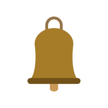 Beyaz arkaplanda çan düz simgesi