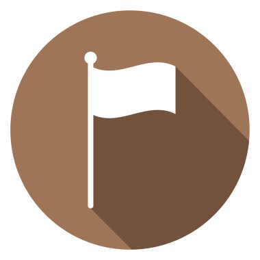 Bayrak yuvarlak simgesi. vektör illüstrasyonu