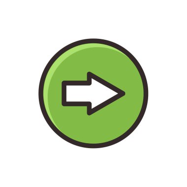 ok vektörü ince çizgi simgesi