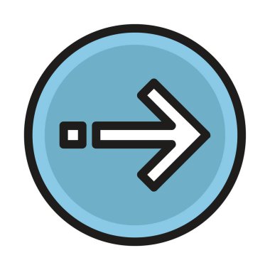 ok vektörü ince çizgi simgesi