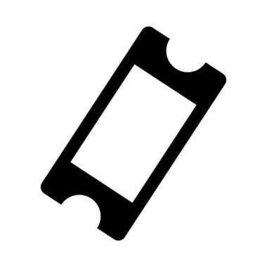 Bilet vektör simgesi. düz vektör çizimi beyaz arkaplanda izole edildi.