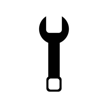 İngiliz anahtarı simgesi, vektör illüstrasyonu basit tasarım