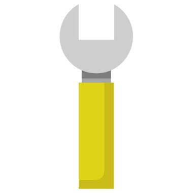 İngiliz anahtarı beyaz arkaplanda izole edildi