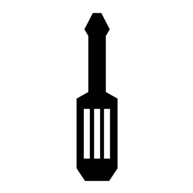 Beyaz arka plan üzerinde izole tornavida simge vektör