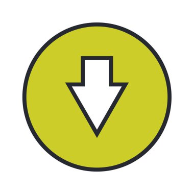 ok vektörü ince çizgi simgesi