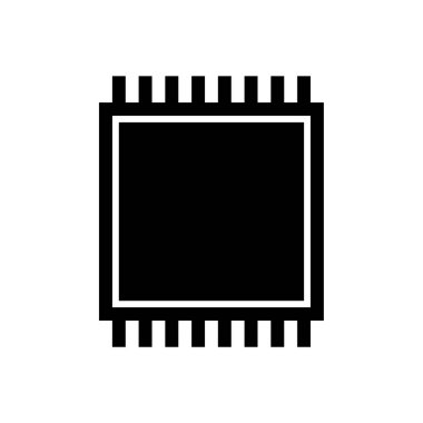 İşlemci ağ simgesi, vektör illüstrasyonu
