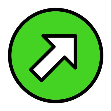 ok vektörü ince çizgi simgesi