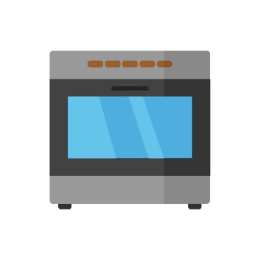 fırın simgesi izole edildi, vektör çizimi