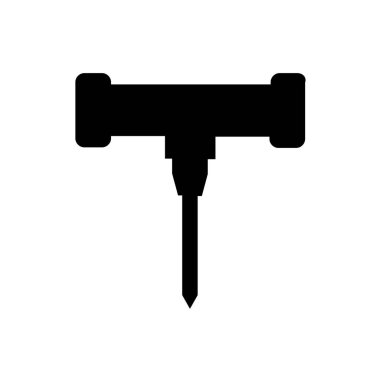 Tirbüşon simgesi, vektör illüstrasyonu basit tasarım 