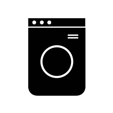 çamaşır makinesi web simgesi vektör çizimi  
