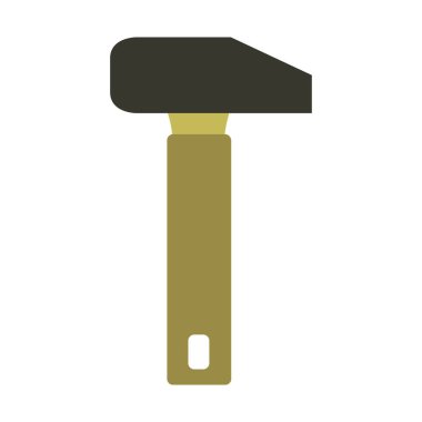 Beyaz arka plan üzerinde çekiç simgesi    