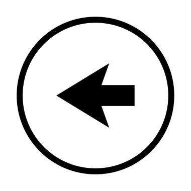 ok vektörü ince çizgi simgesi