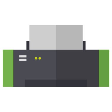 Yazıcı simgesi beyaz arkaplanda izole edildi