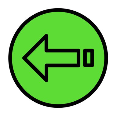 ok vektörü ince çizgi simgesi