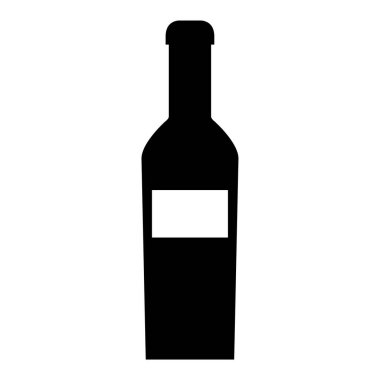 şarap şişesi ikon vektör illüstrasyonu