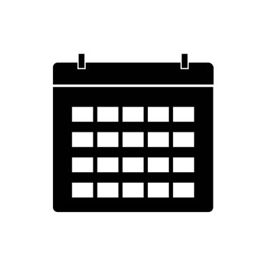 Takvim simgesi beyaz arkaplanda izole edildi