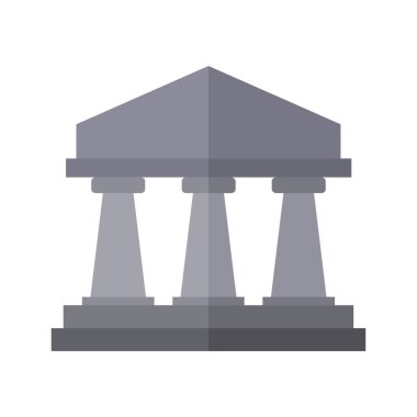 Banka binası izole vektör çizimi grafik tasarımı