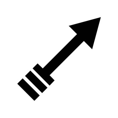 ok vektörü ince çizgi simgesi