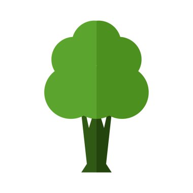 yeşil ağaç doğa simgesi, vektör illüstrasyon grafik tasarımı