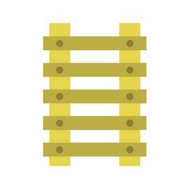 izole ahşap merdiven simgesi tasarımı