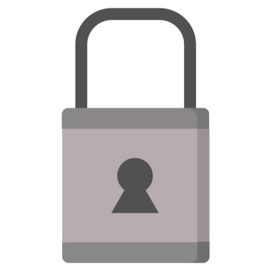 Asma kilit simgesi vektör çizim şablonu 