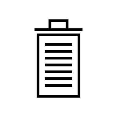 Çöp kutusu vektörü ince çizgi simgesi