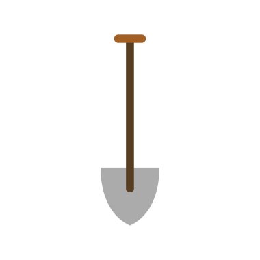 Kürek simgesi, vektör illüstrasyonu basit tasarım