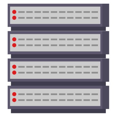 sunucu veritabanı ikon vektör illüstrasyonu