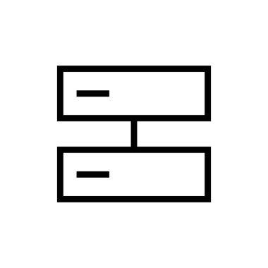 sunucu veritabanı ikon vektör illüstrasyonu