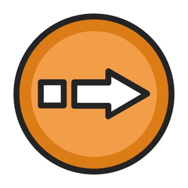 Ok. Web simgesi basit bir illüstrasyon. ok vektörü sembolü. 