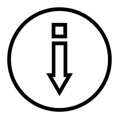 ok vektörü ince çizgi simgesi