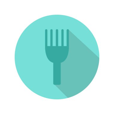 çatal yuvarlak simge vektör çizimi