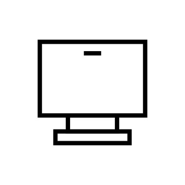 masaüstü bilgisayar teknolojisi çizgi simgesi