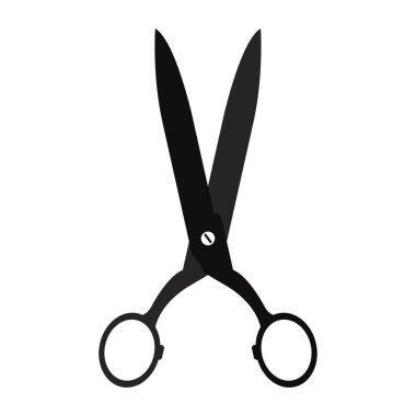 makas simgesi basit vektör illüstrasyonu