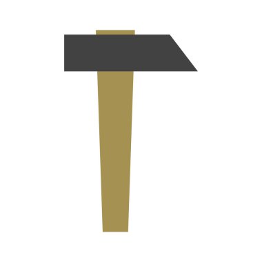 Beyaz arka plan üzerinde çekiç simgesi    