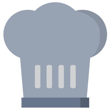 Şef şapka simgesi düz stil