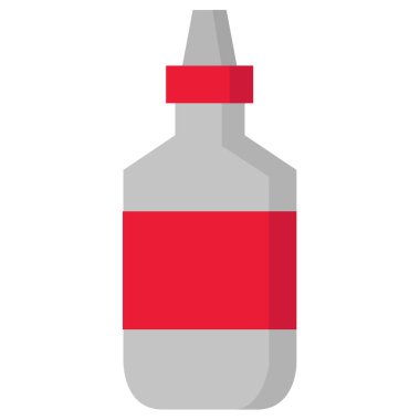 Tıbbi şişe simgesi, vektör illüstrasyonu 