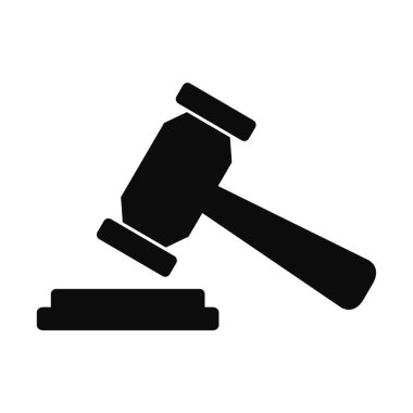 açık artırma tokmağı düz vektör simgesi