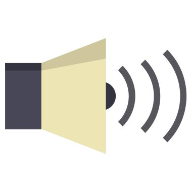 Beyaz arkaplanda izole edilmiş ses vektörü illüstrasyonu