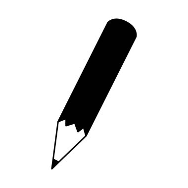 Beyaz arkaplanda kalem simgesi izole edildi