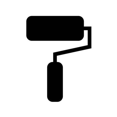 Boya silindiri simgesi, basit tarzı 